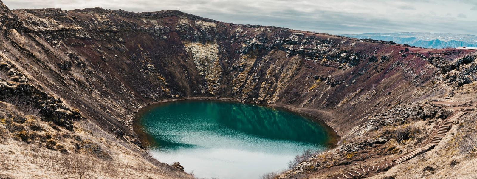Volcano craters of Iceland you can actually walk up to
