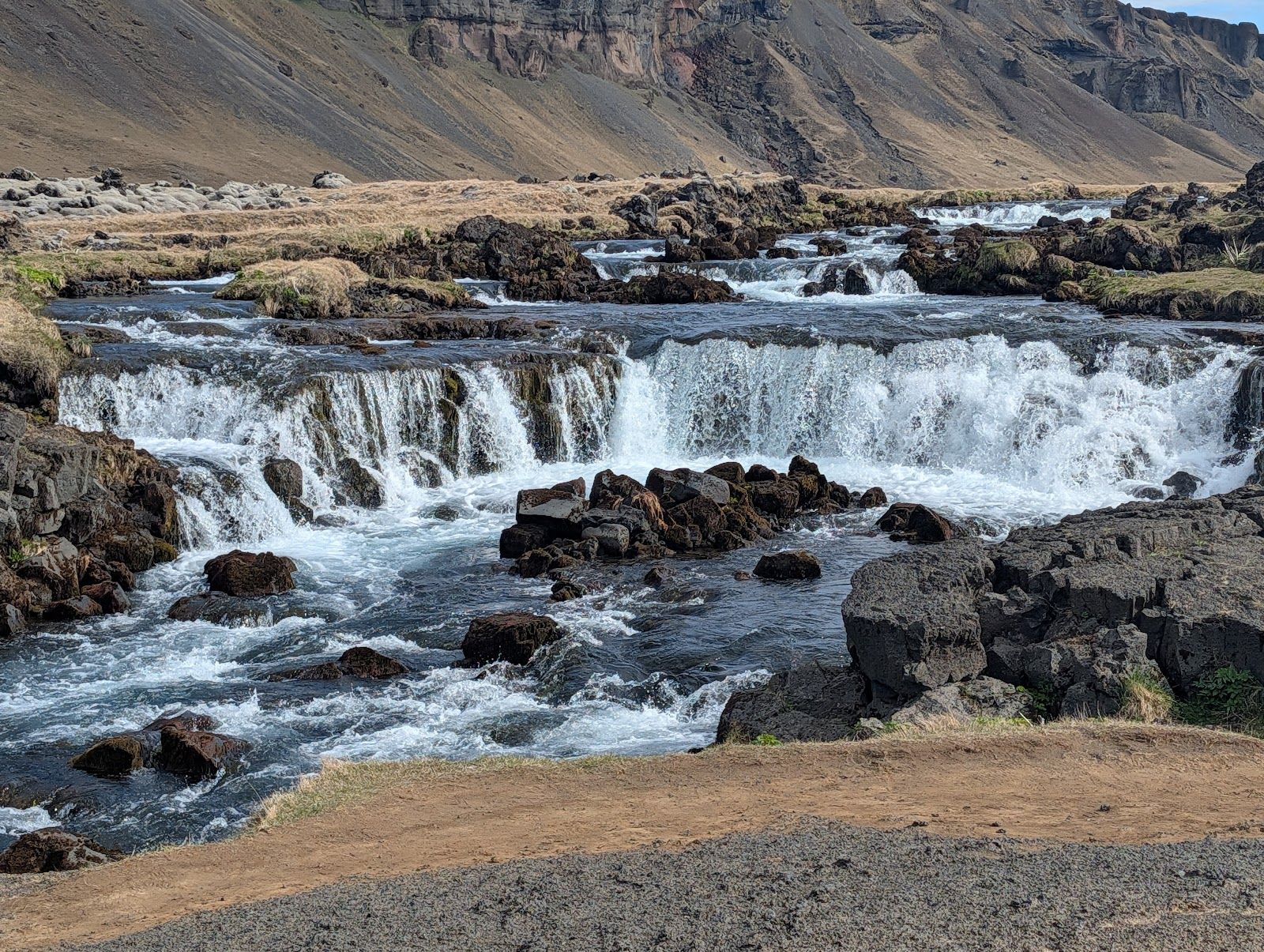 Fossálar Waterfall