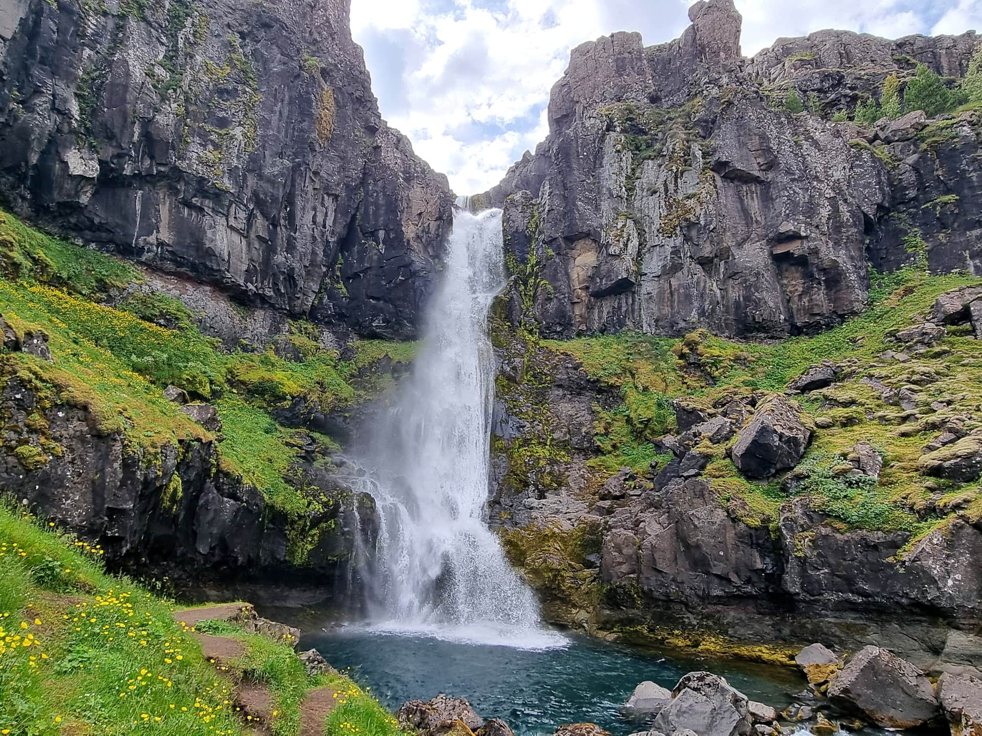 Snaedalsfoss Waterfall