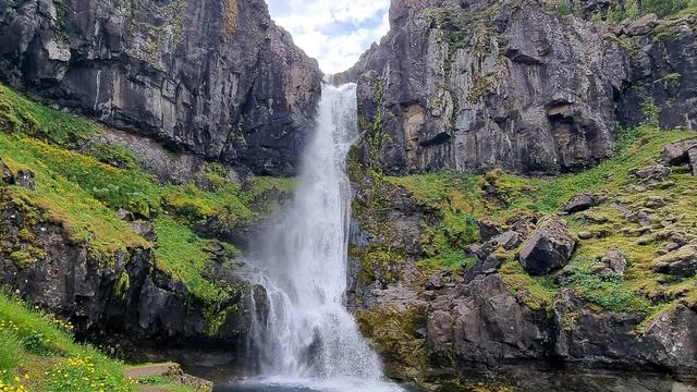 Snaedalsfoss Waterfall