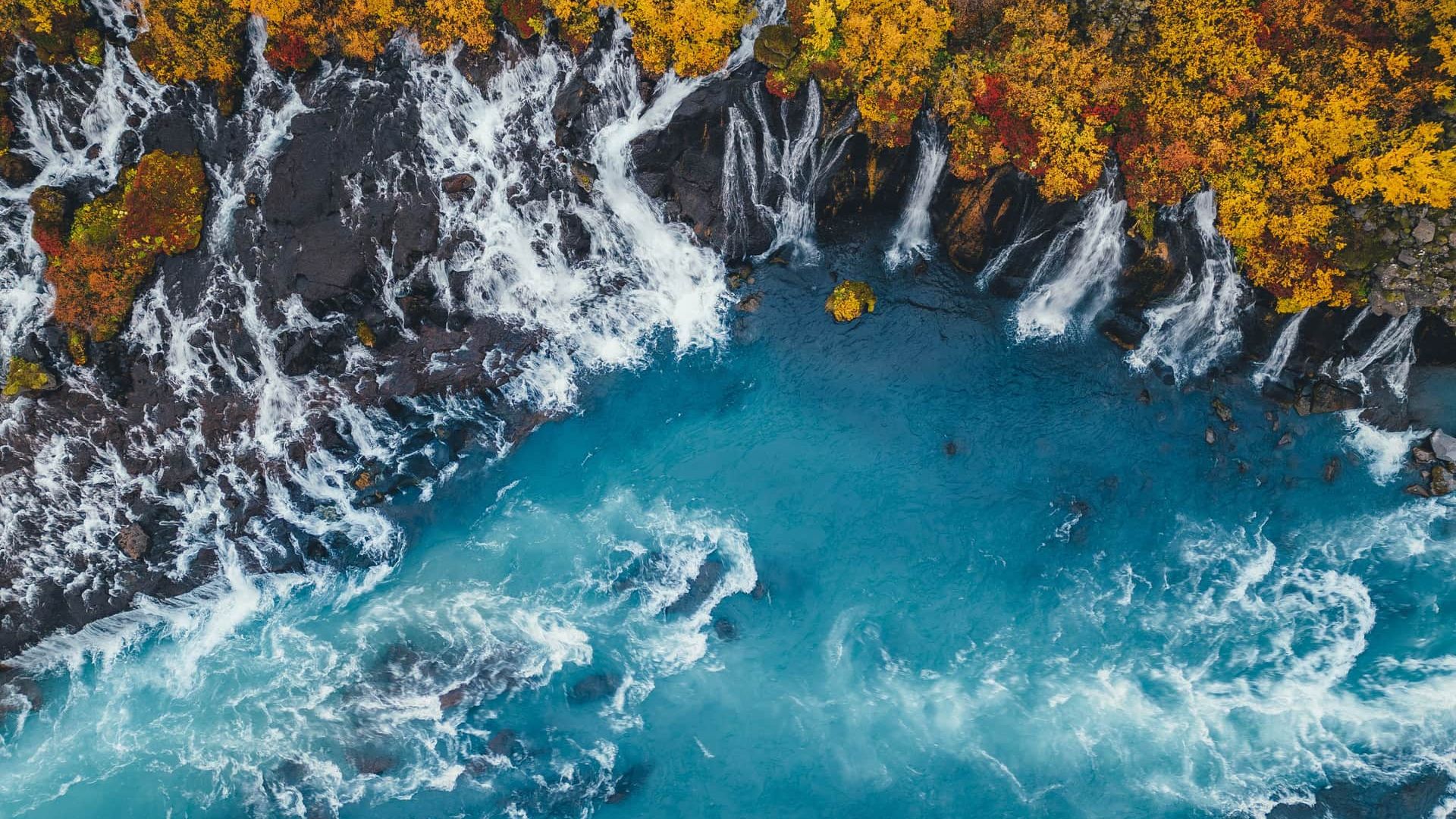 Водопады Храунфоссар