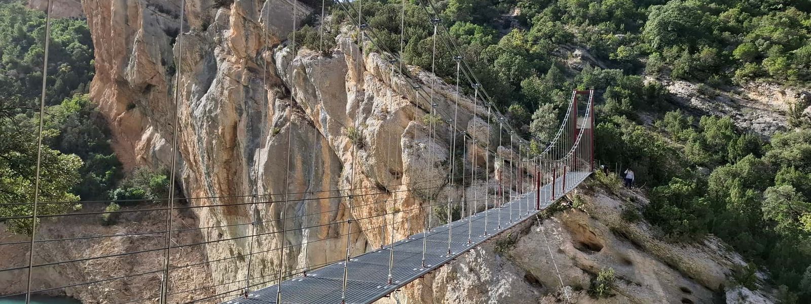 Footbridge over the Canelles Reservoir