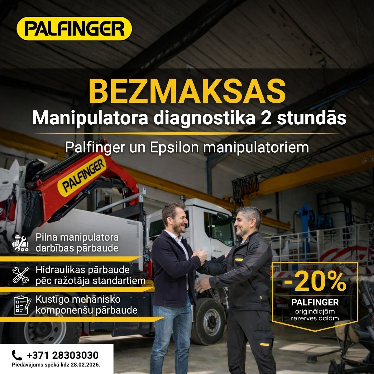 BEZMAKSAS manipulatora diagnostika 2 stundās!