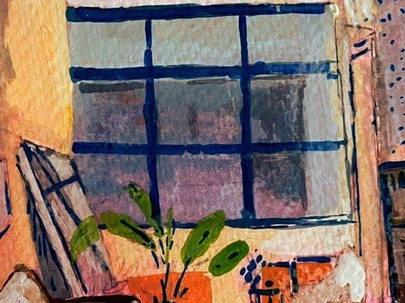 Warm peachy pink Living Room - free wallpaper