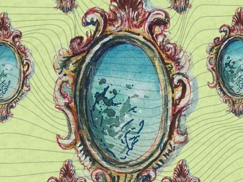 Framed Reflections in Mint - free wallpaper