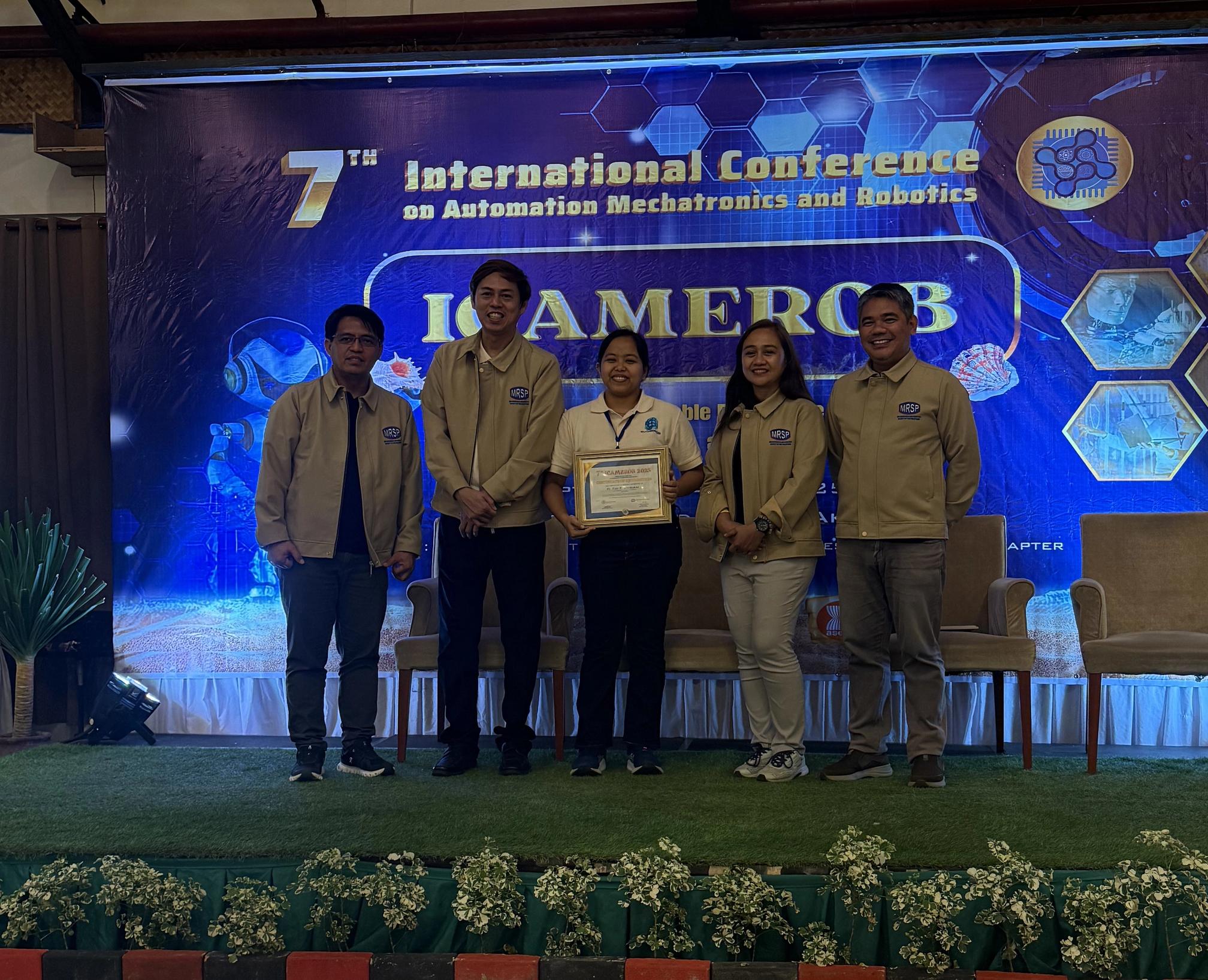 VSU FACULTY OF COMPUTING WINS 1ST BEST RESEARCH PAPER AWARD AT ICAMEROB 2025