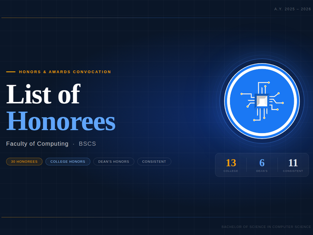 Faculty of Computing Honorees — 2026 Honors & Awards Convocation