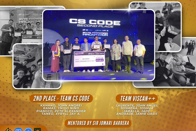 COMPUTER SCIENCE VISCANS BAGS SECOND PLACE IN THE BYTEFORWARD HACKATHON