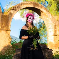 Catrina (or Catrín) Make-up at Tlayudona