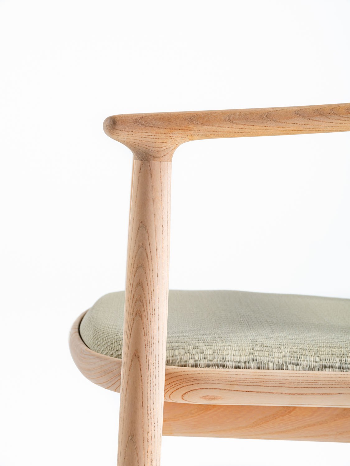 Wooden chair with tatami seat