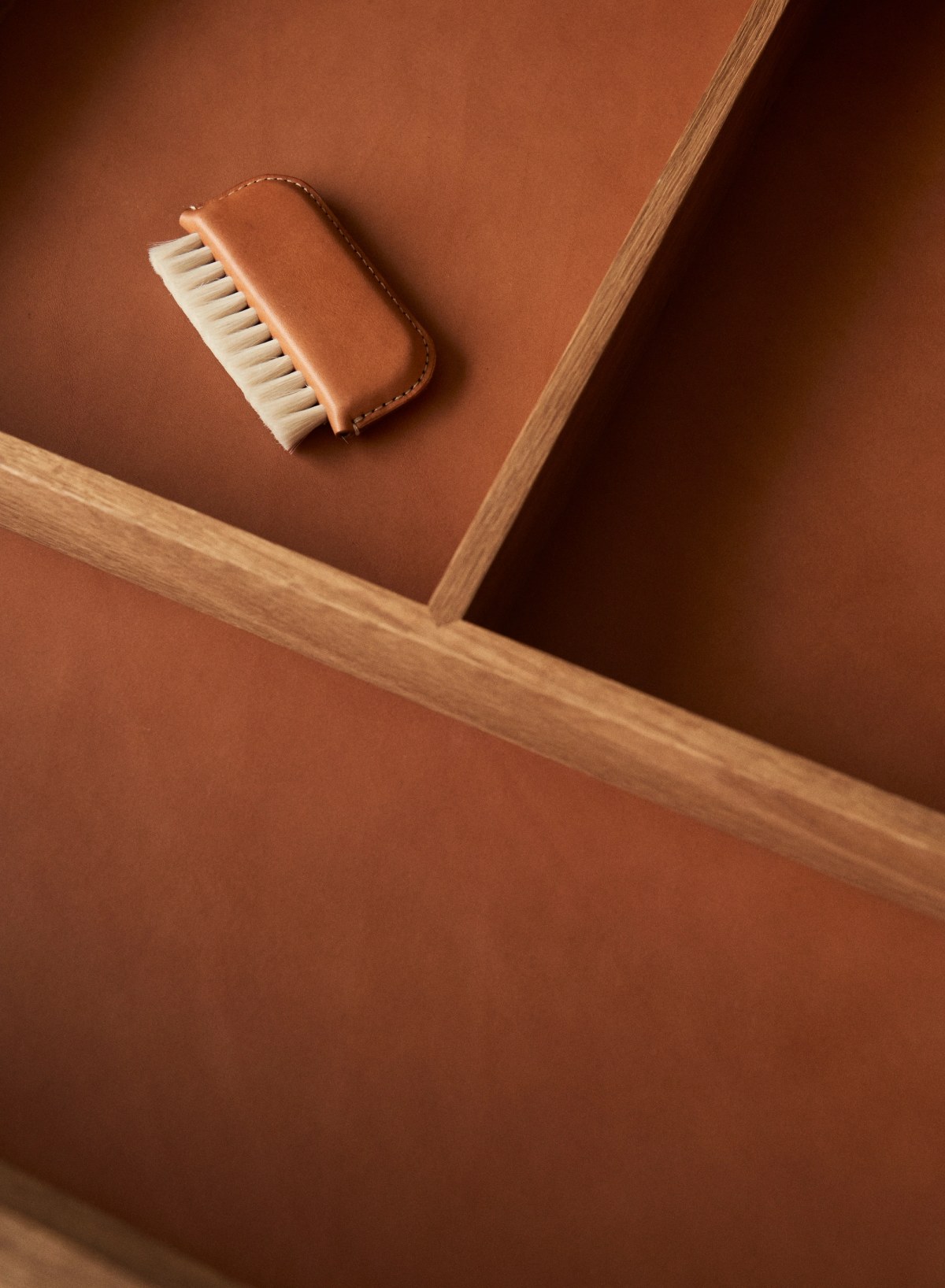 Object on leather and wood