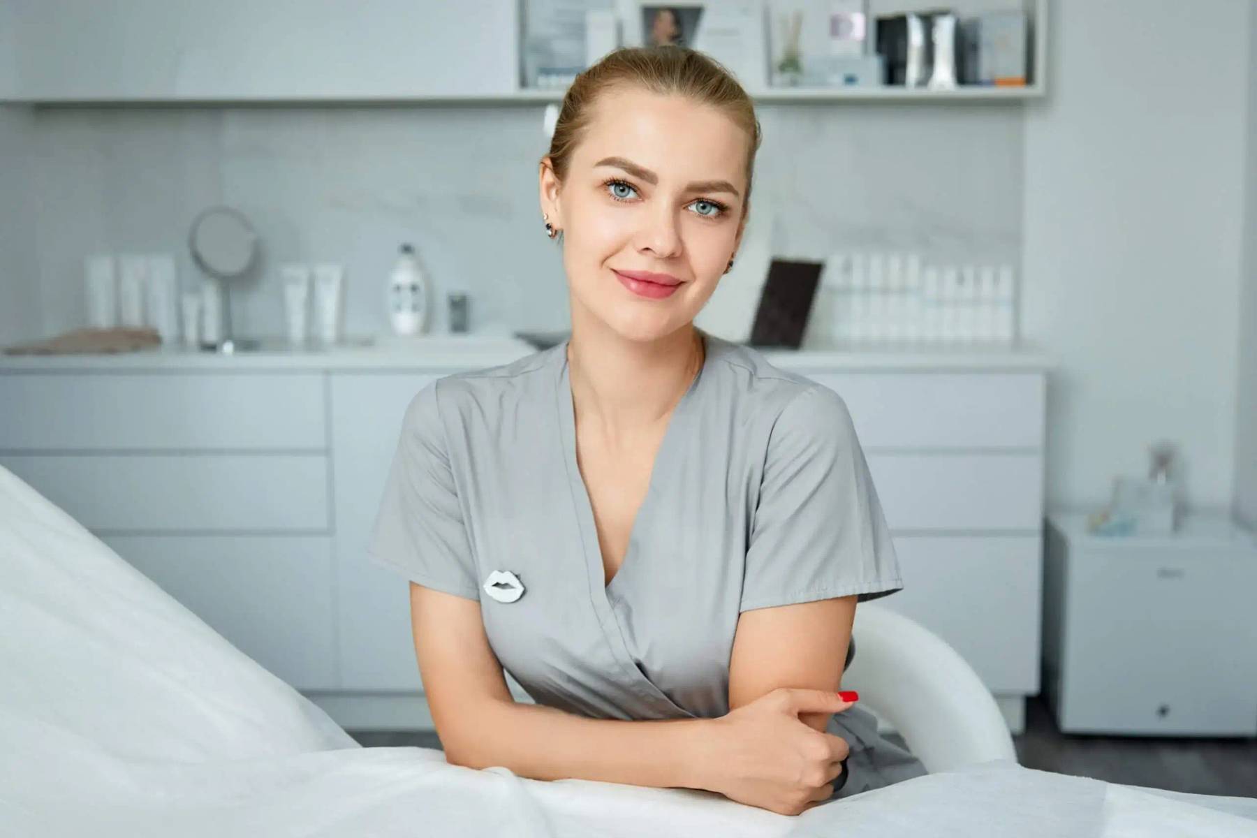Medspa provider in her treatment room