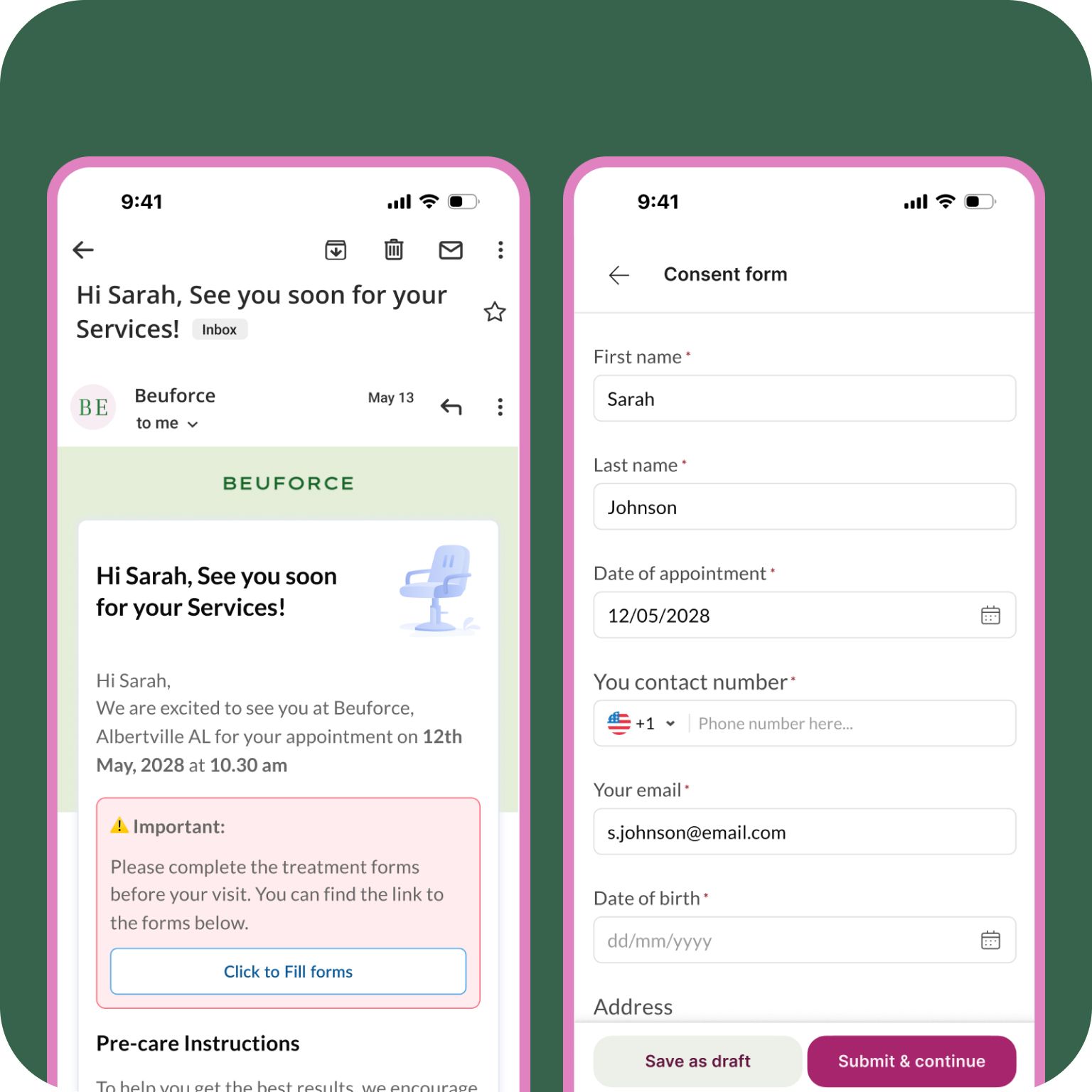 01. Instant Forms Upon Booking