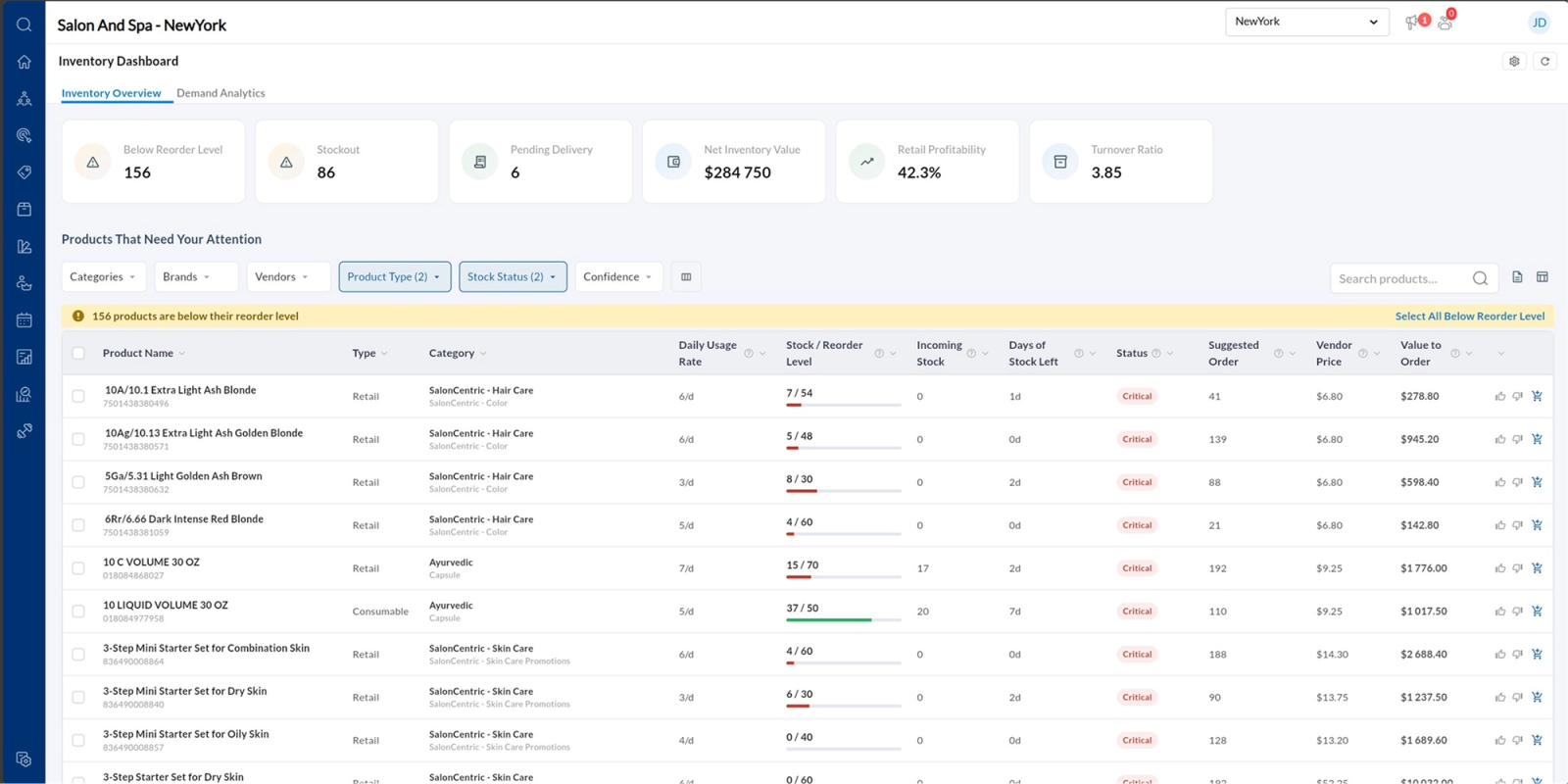 AI Inventory Intelligence β Zenoti