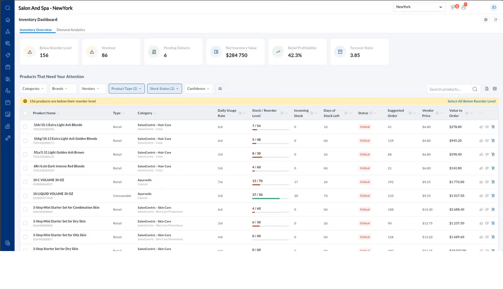AI Inventory Intelligence β Zenoti