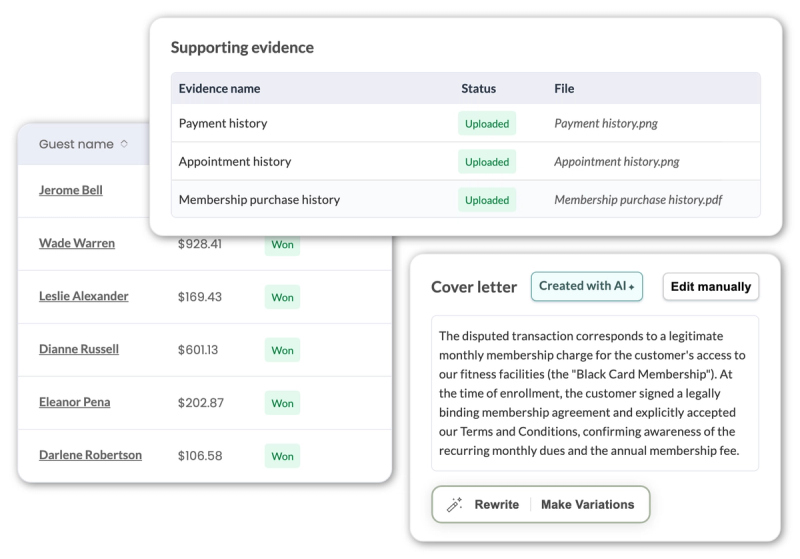 AI Dispute Manager interface