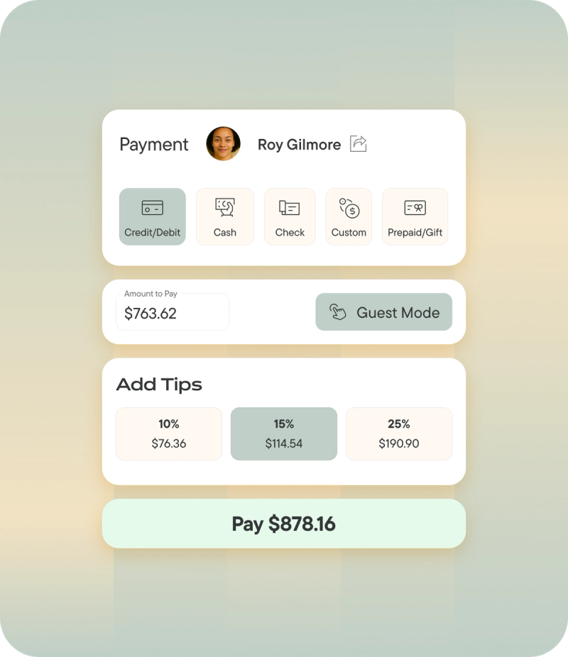 Zenoti salon POS product illustration