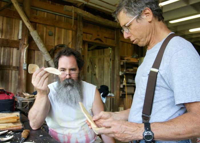 Kurs på Country Workshops USA med Peter Follansbee och Drew Langsner