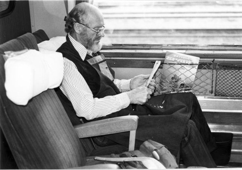 Wille täljer på tåget