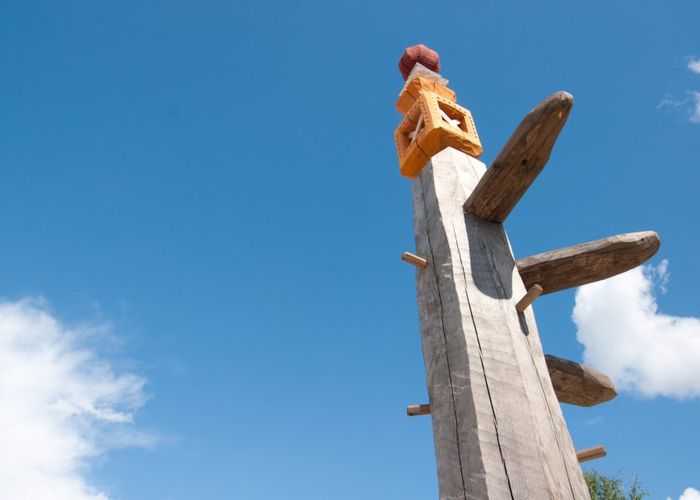 Lekplats Slöjdarnas Hus. Klätterstolpen Spiran