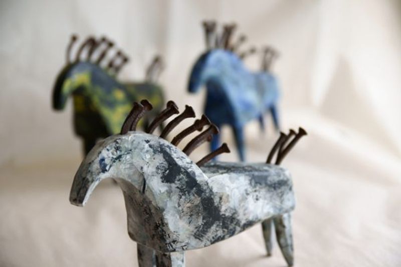 En liten hjord med Rimfaxar