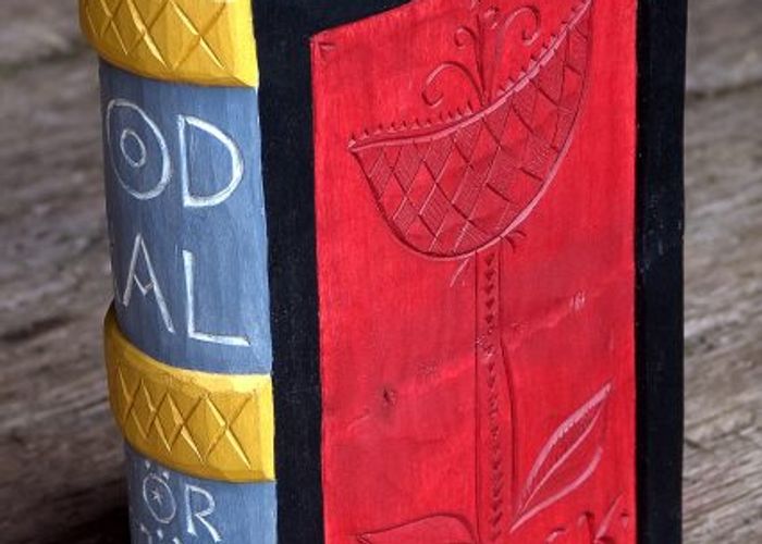 Bokfordral i krympburksteknik