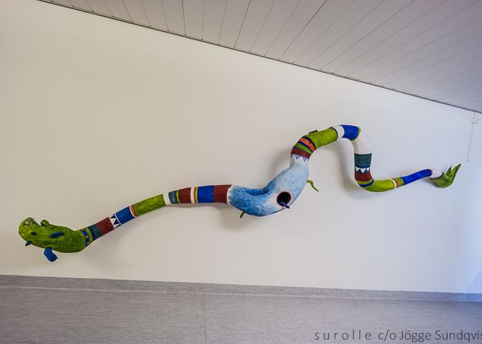 Ormen Åspa. Placering Barnhjärtmottagningen Umeå Universitetssjukhus.