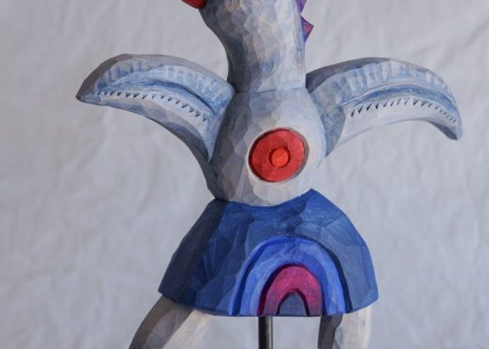 Fogelmann - detalj Livsträd Windla. Placerad på Barnhjärtmottagningen Umeå Universitetssjukhus.