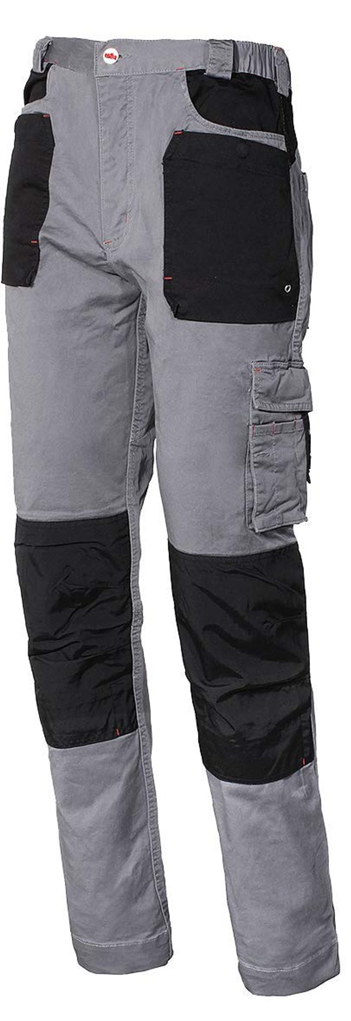 Pantalone bicolore Stretch in cotone ISSALINE - colore grigio/nero