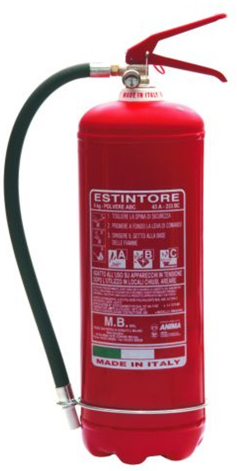 Estintore a polvere da kg. 6 43A-233B-C