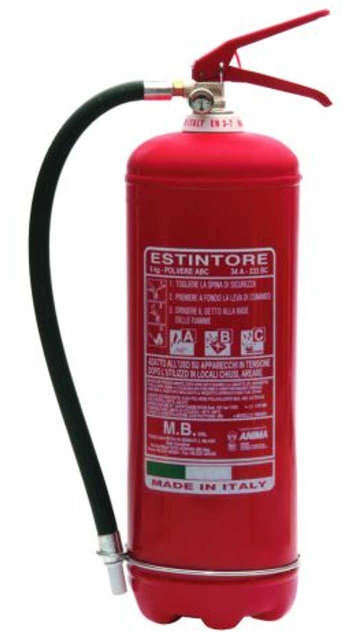 Estintore a polvere da kg. 6 34A-233B-C M.B.