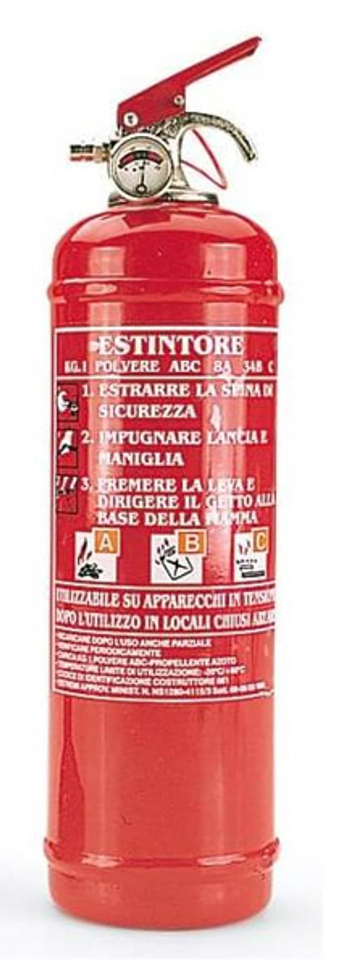 Estintore a polvere ABC da 1 kg M.B.