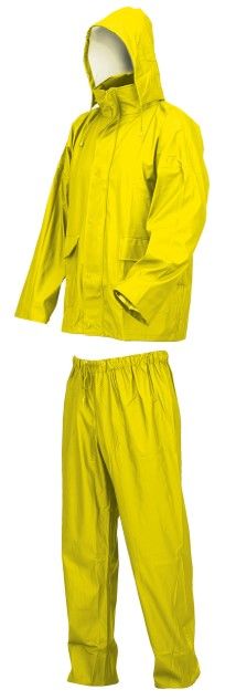 Completo giacca pantalone in poliuretano LLUVIA ISSALINE - colore giallo fluo