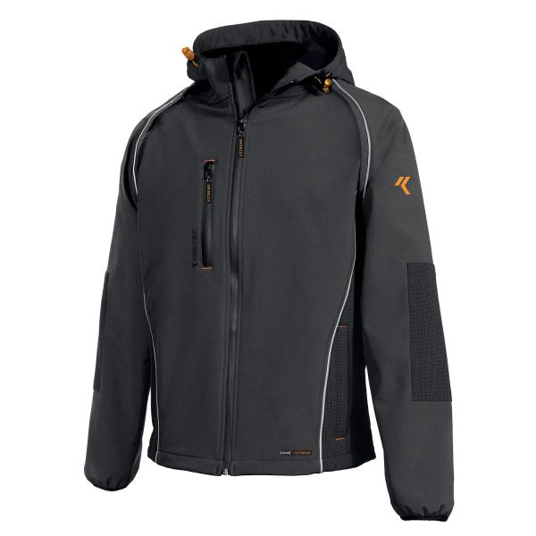 Giacca da lavoro softshell 8884 CLEVER issaline - colore grigio