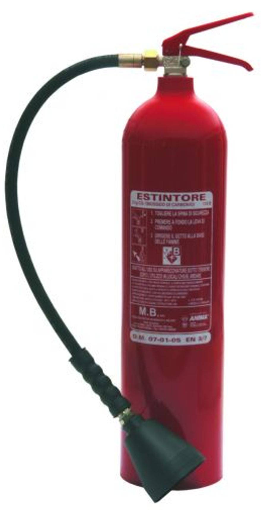 Estintore a CO2 da kg. 5 con bombola in alluminio - 113B
