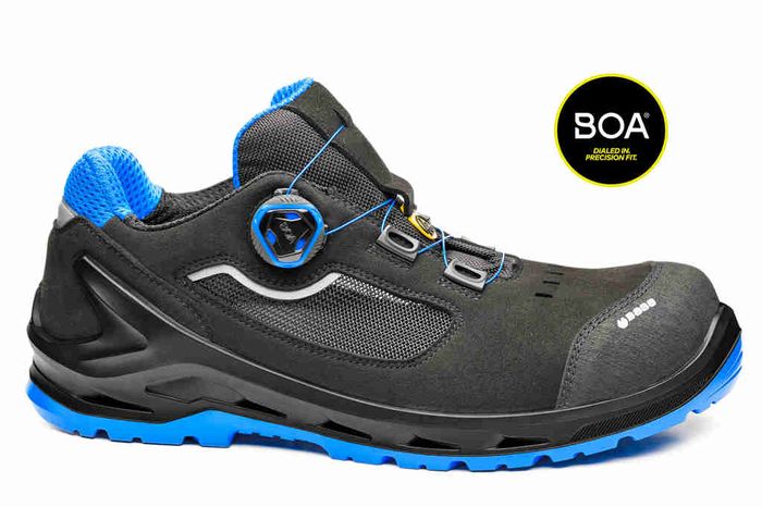 Scarpa bassa I-CODE S1P ESD SRC Base Protection - colore nero/azzurro