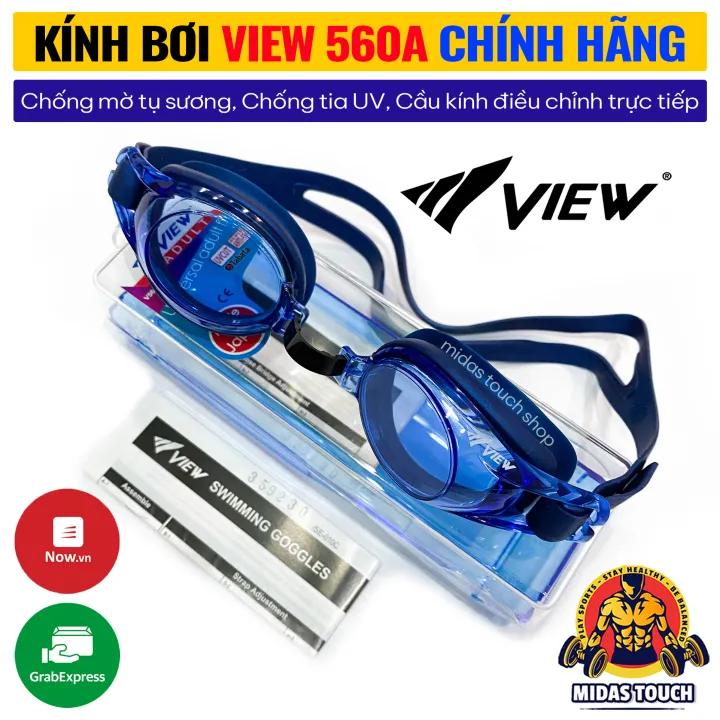 Kính Bơi Người Lớn VIEW Nhật V560A Cầu Kính Điều Chỉnh Trực Tiếp Cao Cấp Chính Hãng Chống Mờ Tụ Sương Chống Chói Tia UV
