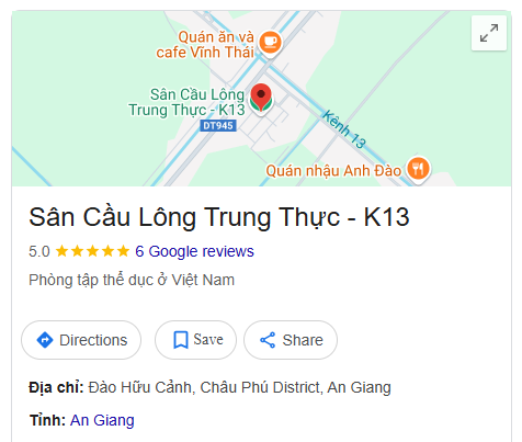 Sân Cầu Lông Trung Thực - K13