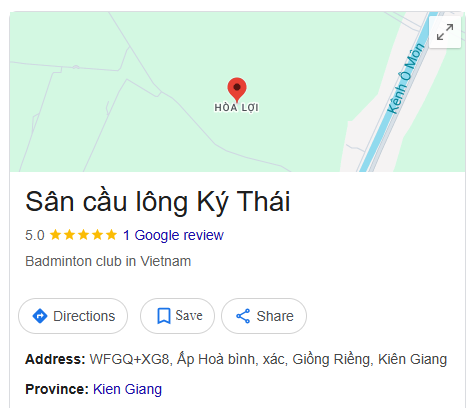 Sân cầu lông Ký Thái