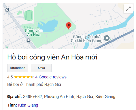 Hồ bơi công viên An Hòa mới