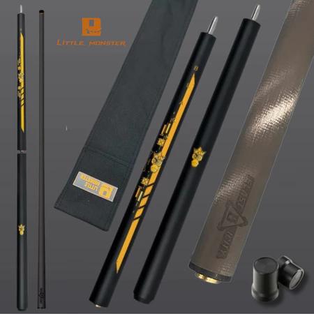 Gậy Cơ Bida Phá Nhảy Khỉ Vàng 3 Khúc Ngọn Full Carbon Cực Khoẻ Phiên bản Chuôi Đen - LTOMSTRE - LITTLE MONSTER