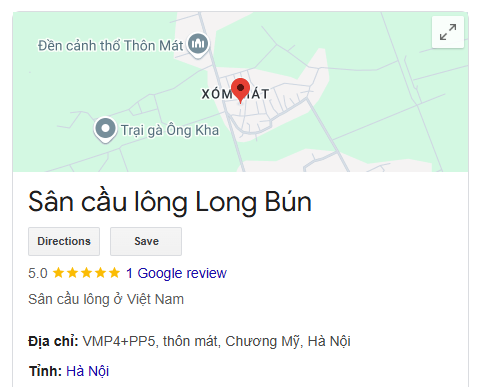 Sân cầu lông Long Bún