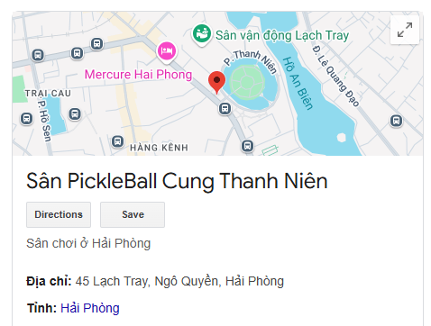 Sân PickleBall Cung Thanh Niên