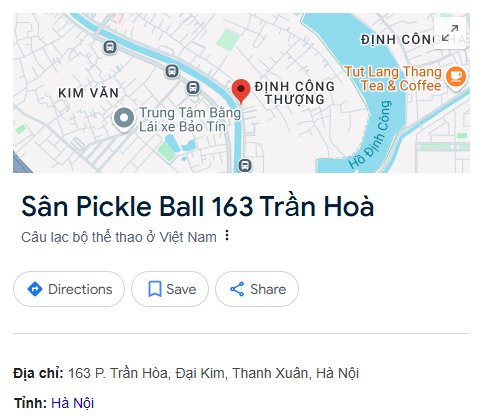 Sân Pickle Ball 163 Trần Hoà