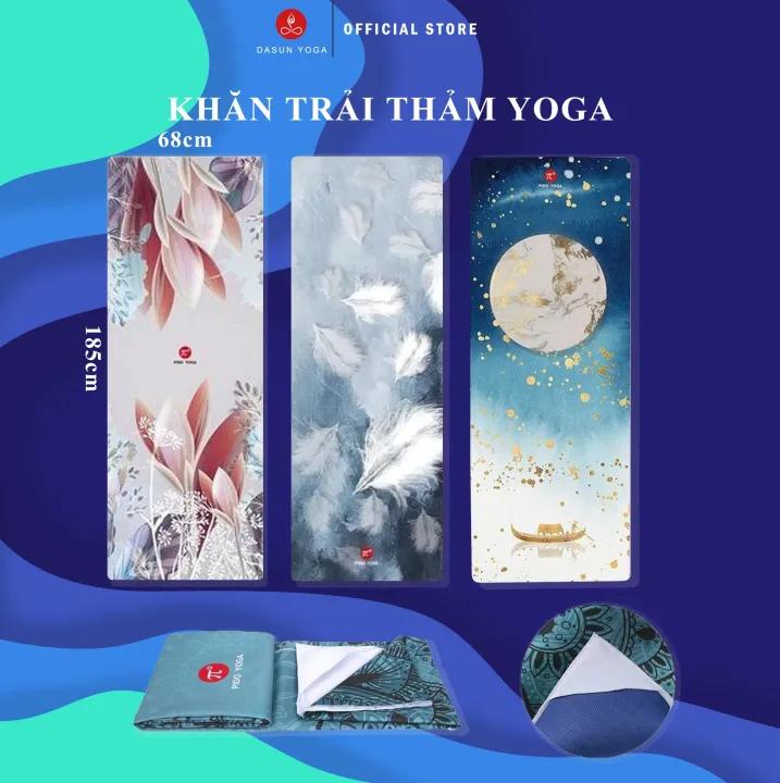 Khăn trải thảm tập Yoga Cao Cấp 3D Pido Bám siêu dính