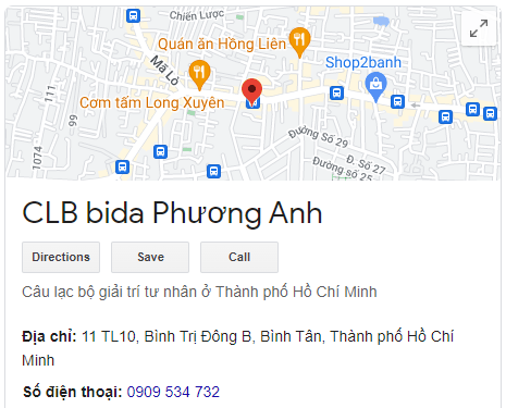 CLB bida Phương Anh