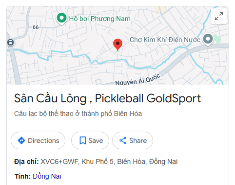 Sân Cầu Lông , Pickleball GoldSport