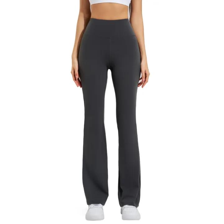 Quần Tập Yoga Naqi FY-1001 Ống Rộng Chấm Gót Lưng Cao Siêu Hắc Dáng