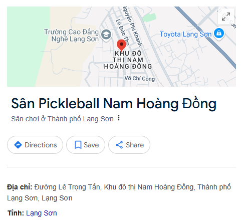 Sân Pickleball Nam Hoàng Đồng