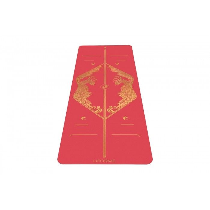 Thảm tập yoga Liforme Dragon - Phoenix màu đỏ